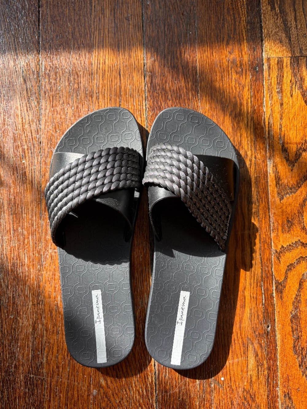 Unused black Ipanema sandals
